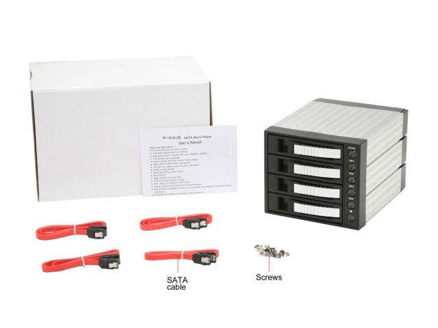 iStarUSA BPU-340SATA-RED 3x5.25" to 4x3.5" SAS/SATA 6.0 Gb/s Hot-Swap Cage