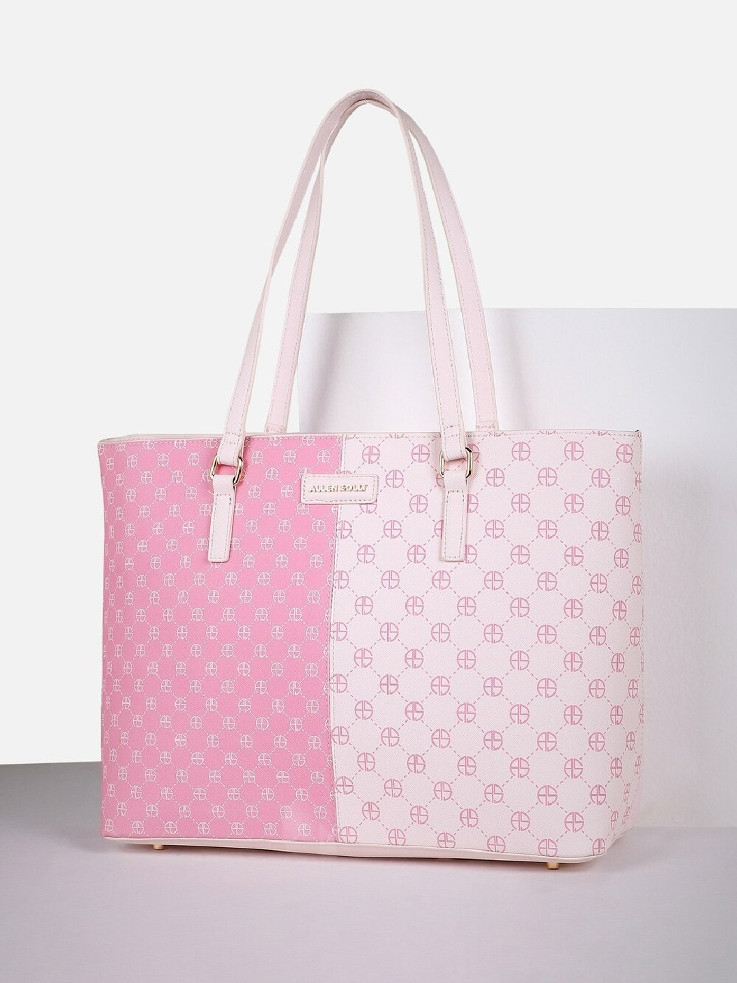 Allen Solly Pink Printed Tote Handbag