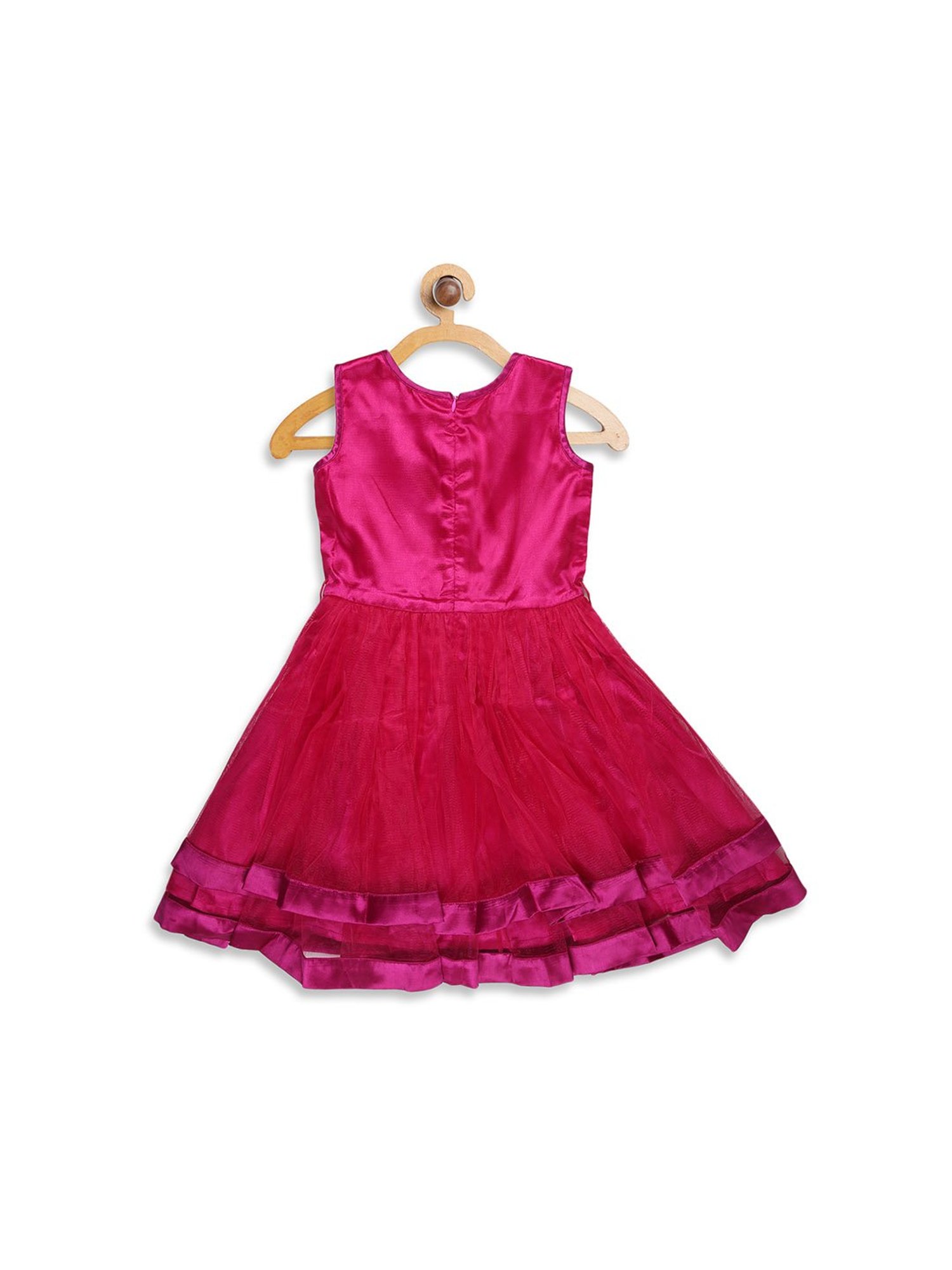 Butterfly Blush Kids Rose Solid Casual Dresses