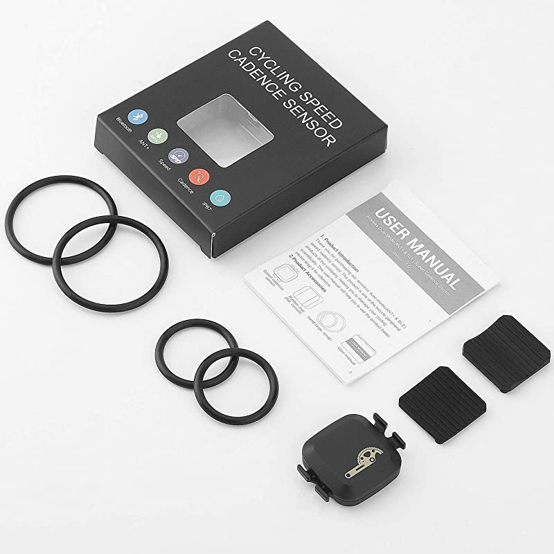 RPM Cycling Speed and Cadence Sensor BluetoothANT+ for GPS Unit Sports Watch Zwift Xoss Openrider