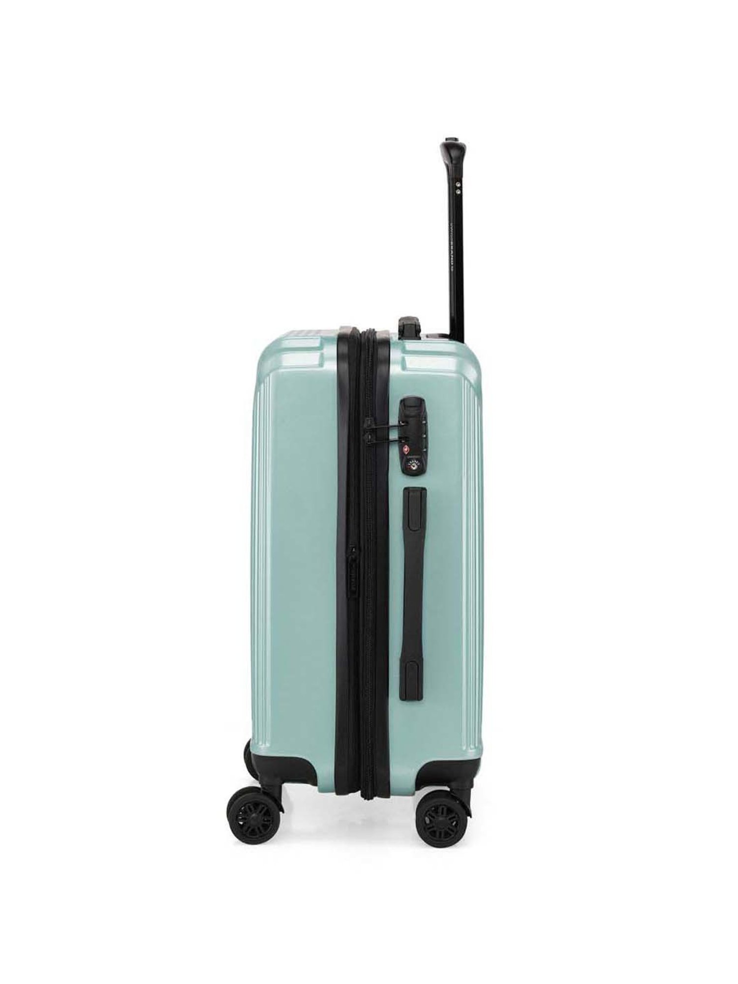 Swiss Brand Vernier Turquoise 8 Wheel Small Hard Cabin Trolley - 36 Inch
