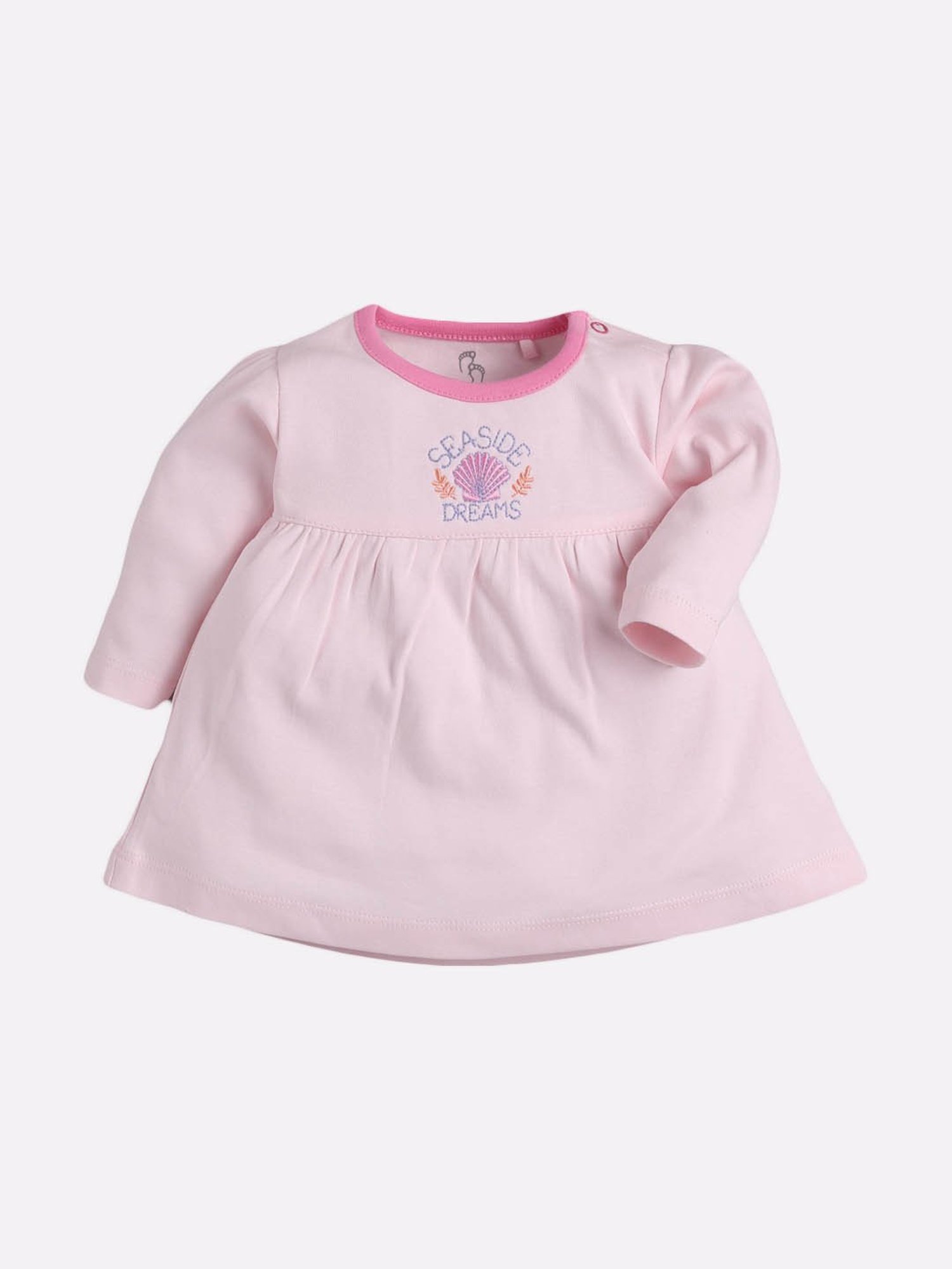 Baby Go Kids Pink Printed Dresses (Pack Of 2)