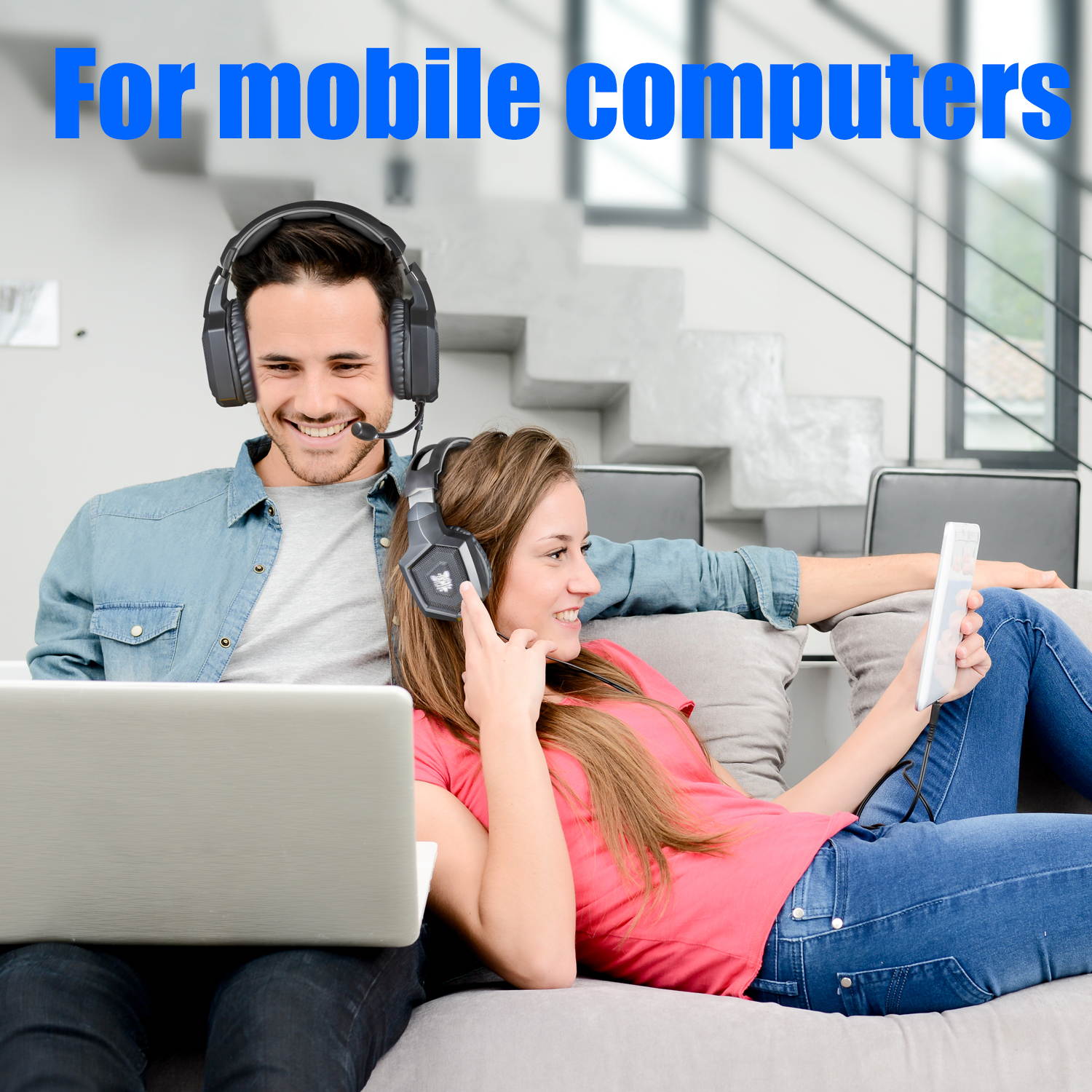 K8 New Xbox One-RGB LED Light,PS4 Gaming Headphones PC Stereo Headset Gamer Earphones with Microphone LED for Computer Laptop