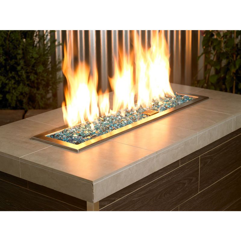 American Fire Glass 1/4 Inch Reflective Tempered Fireplace Glass, 10 Pound Bag, Azuria Blue