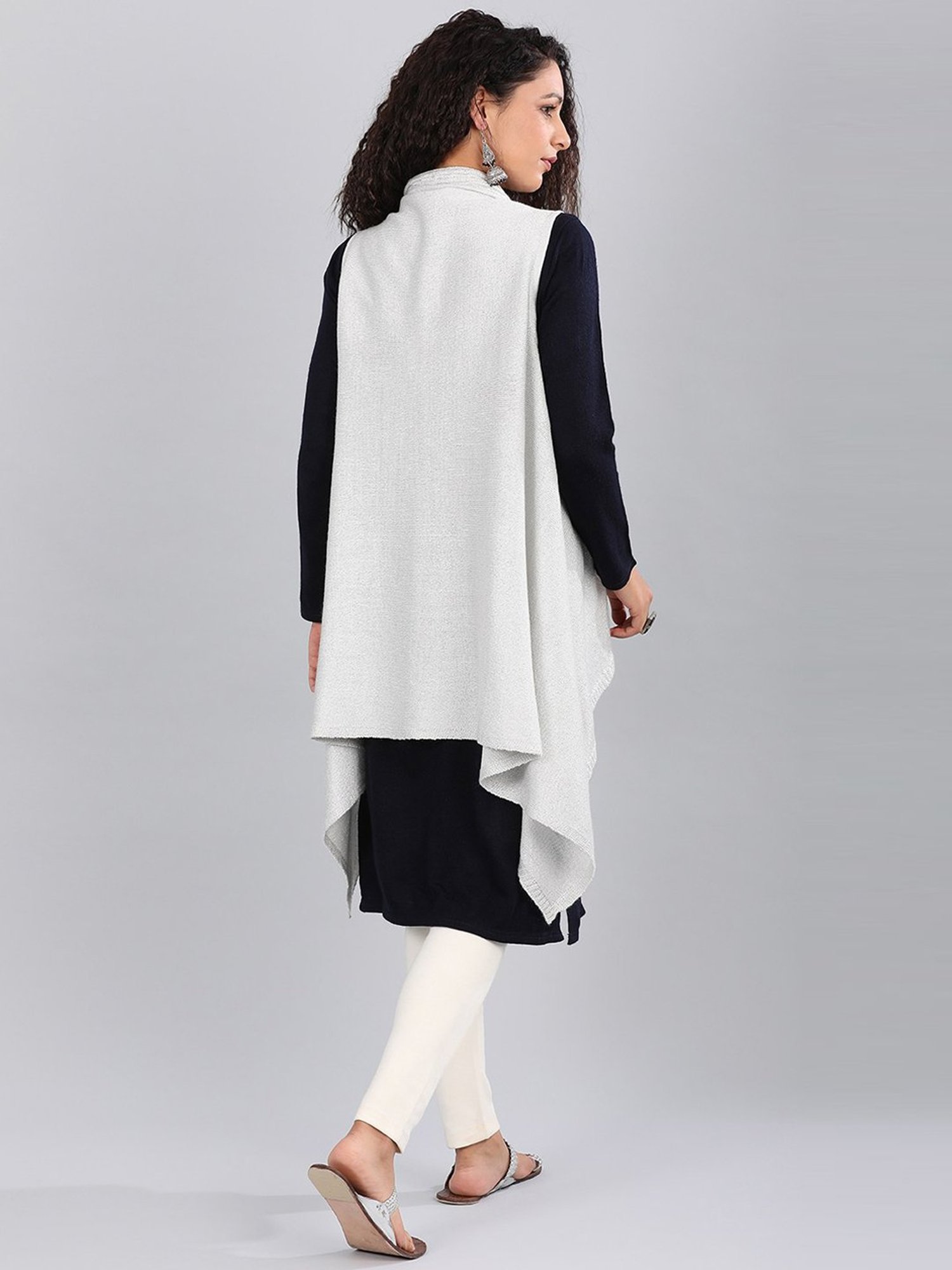 Aurelia White Regular Fit Cardigan