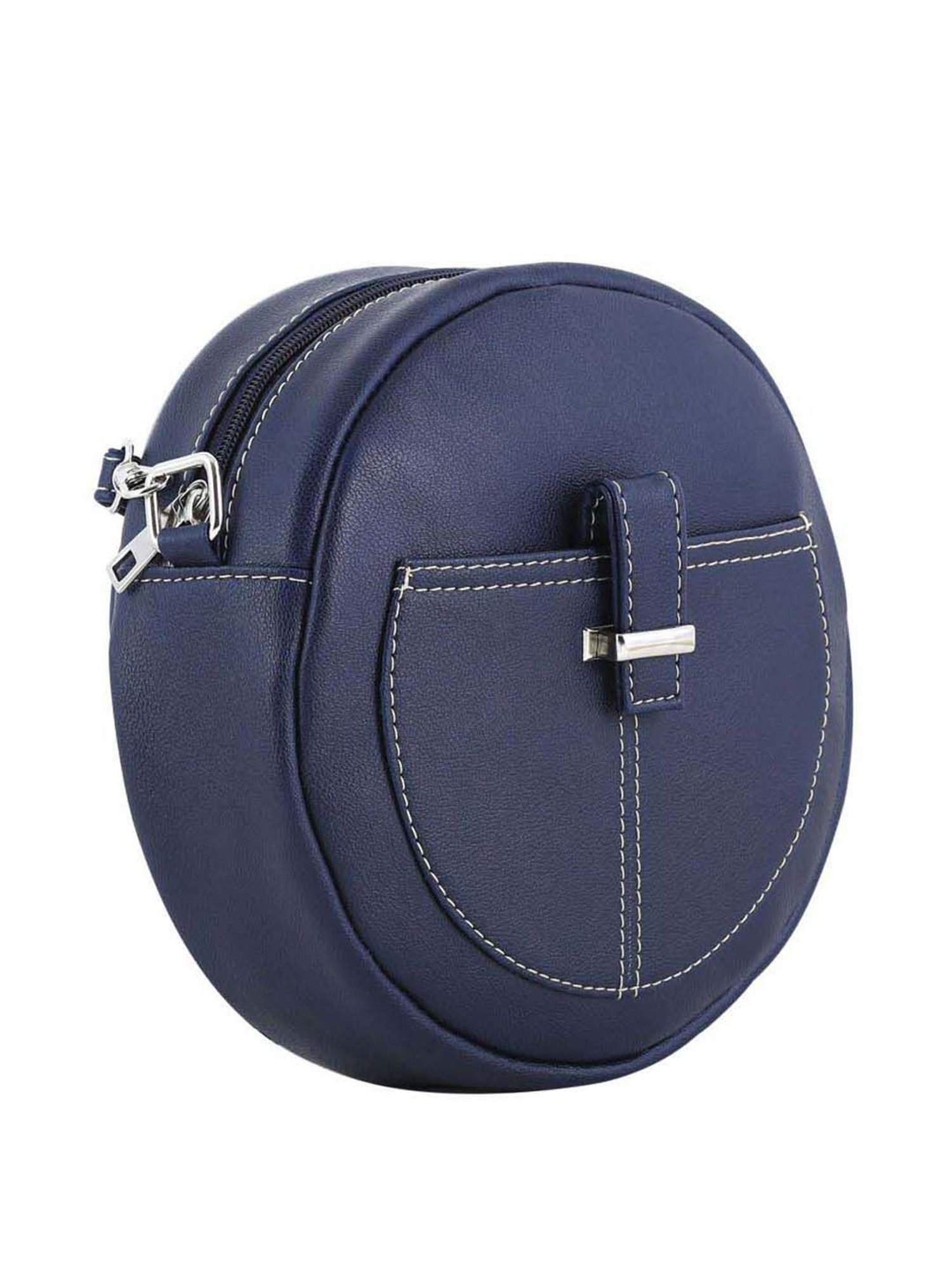 Toteteca Circle Blue Solid Medium Sling Handbag
