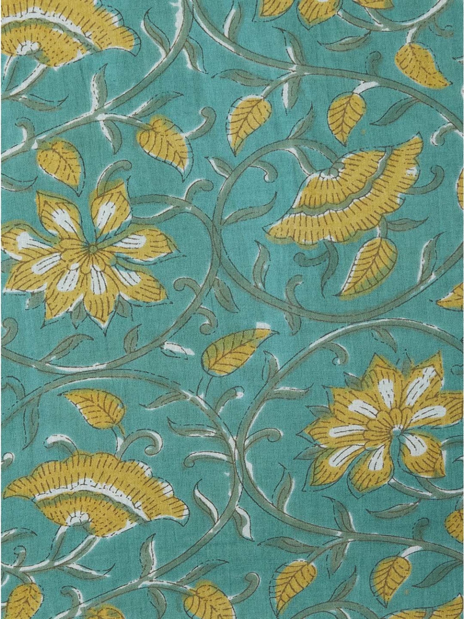 Rangmanch by Pantaloons Turquoise Cotton Floral Print Kurta Palazzo Set