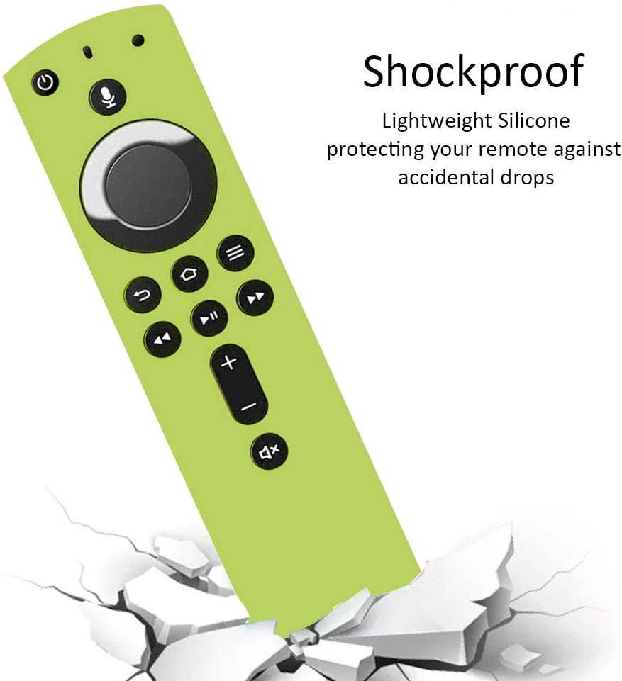 Shockproof Protective Silicone Case/Covers Compatible with All-New Alexa Voice Remote for Fire TV Stick 4K, Fire TV Stick (2nd Gen), Fire TV (3rd Gen) - Green/Light Blue/Mint