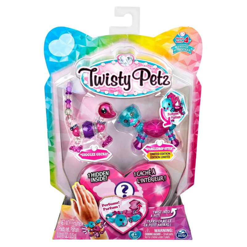 Twisty Petz Series 4 3pk - Gigglez Gecko/Sparkledrop Otter/Surprise Collectible