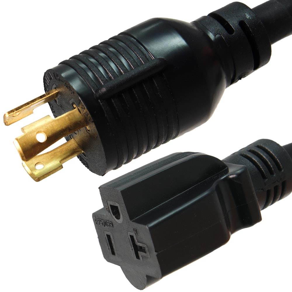 Ironbox L5-30 to 5-20 Connector Power Cord - Black - 1 Foot - 20A/250V - 12/3 SJT - IBX-1723-01