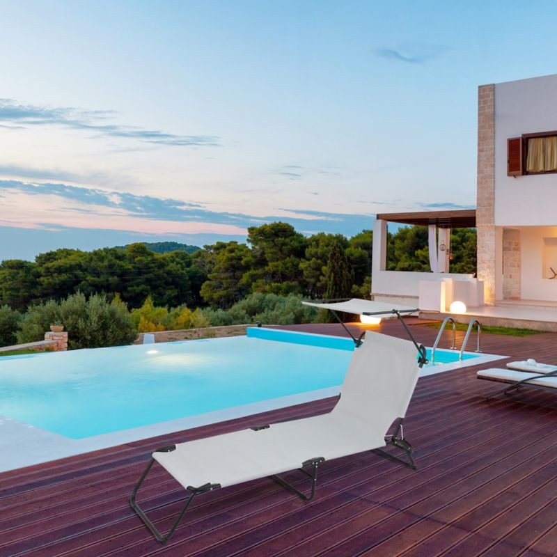 Outdoor Folding Three-Fold Camping Bed Gray Folding Bed for Outdoor Travel