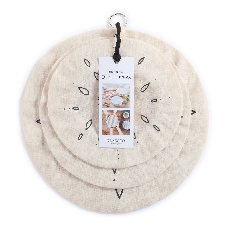 DEMDACO Fill Me Up Dish Covers Set of 3 11 x 11 - White