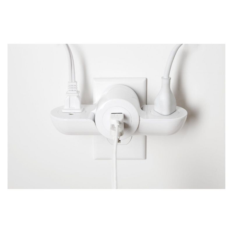Quirky Pivot Power Surge Protector Mini White