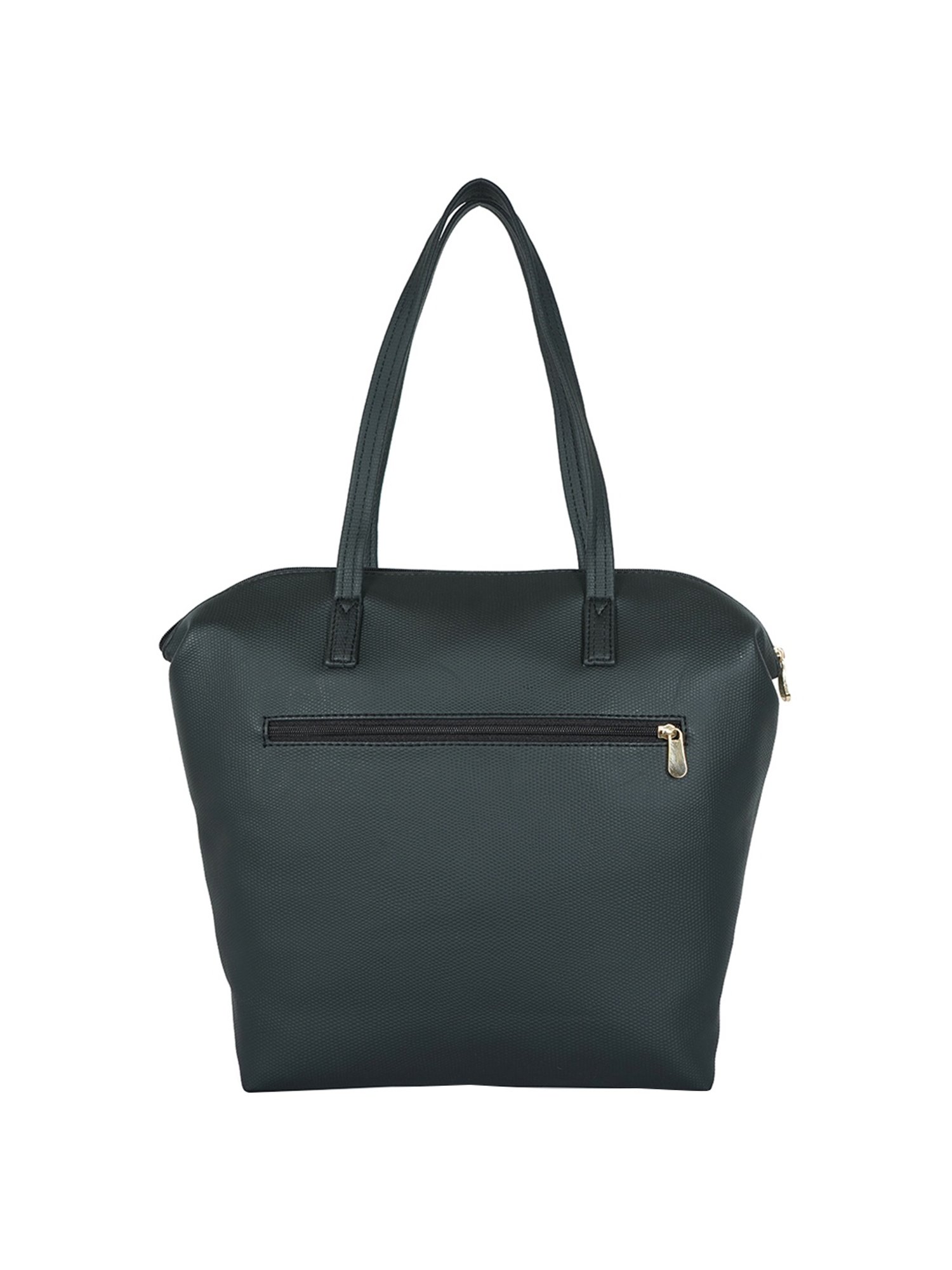 Baggit Lxe Crimp Black Textured Medium Tote Handbag