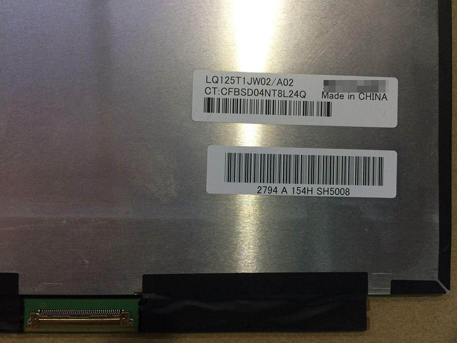 12.5" 2560X1440 IPS QHD LED LCD Screen LQ125T1JW02/ A02 edp40pin Non-Touch