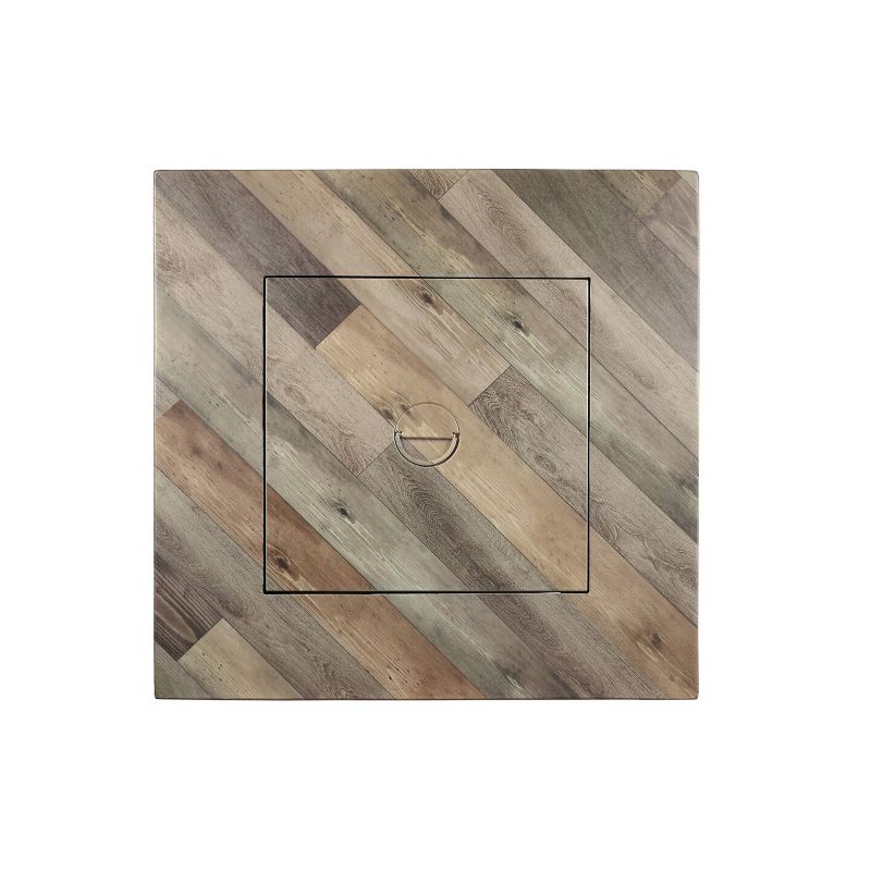 Harper 30" Square Gas Outdoor Fire Pit with Printed Cement Resin Mantel - Endless Summer