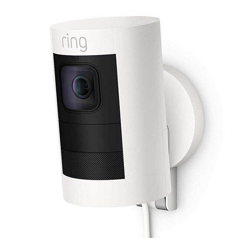 Ring 8SS1E8-WENO Indoor/Outdoor Wired Stick-Up Cam (White)