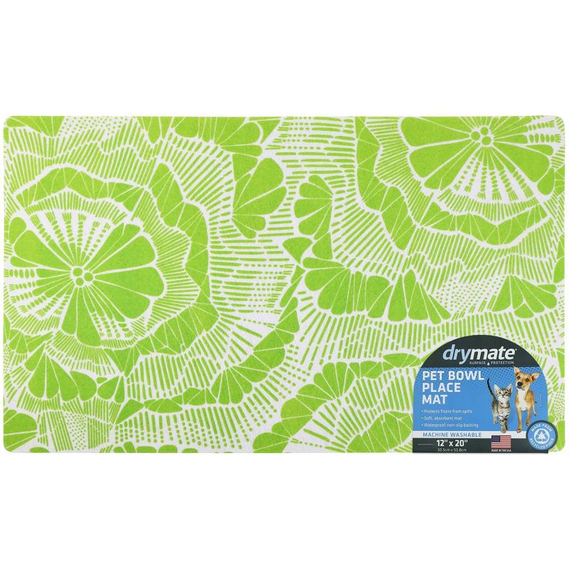 Drymate Dog and Cat Feeding Placemat - Surf Green
