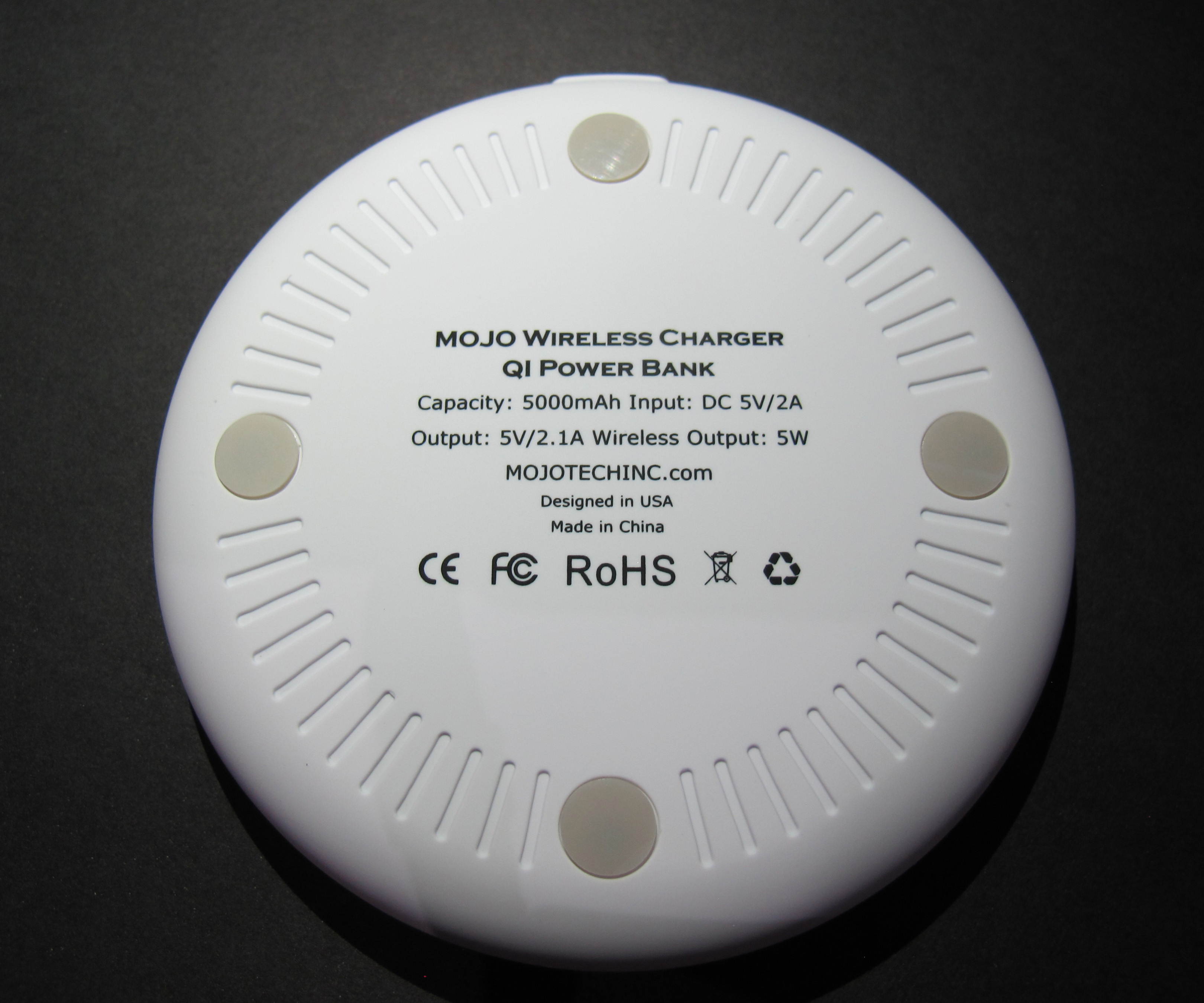 MOJO Wireless Qi Power Bank - Portable Charger for Phone, Tablet, Devices