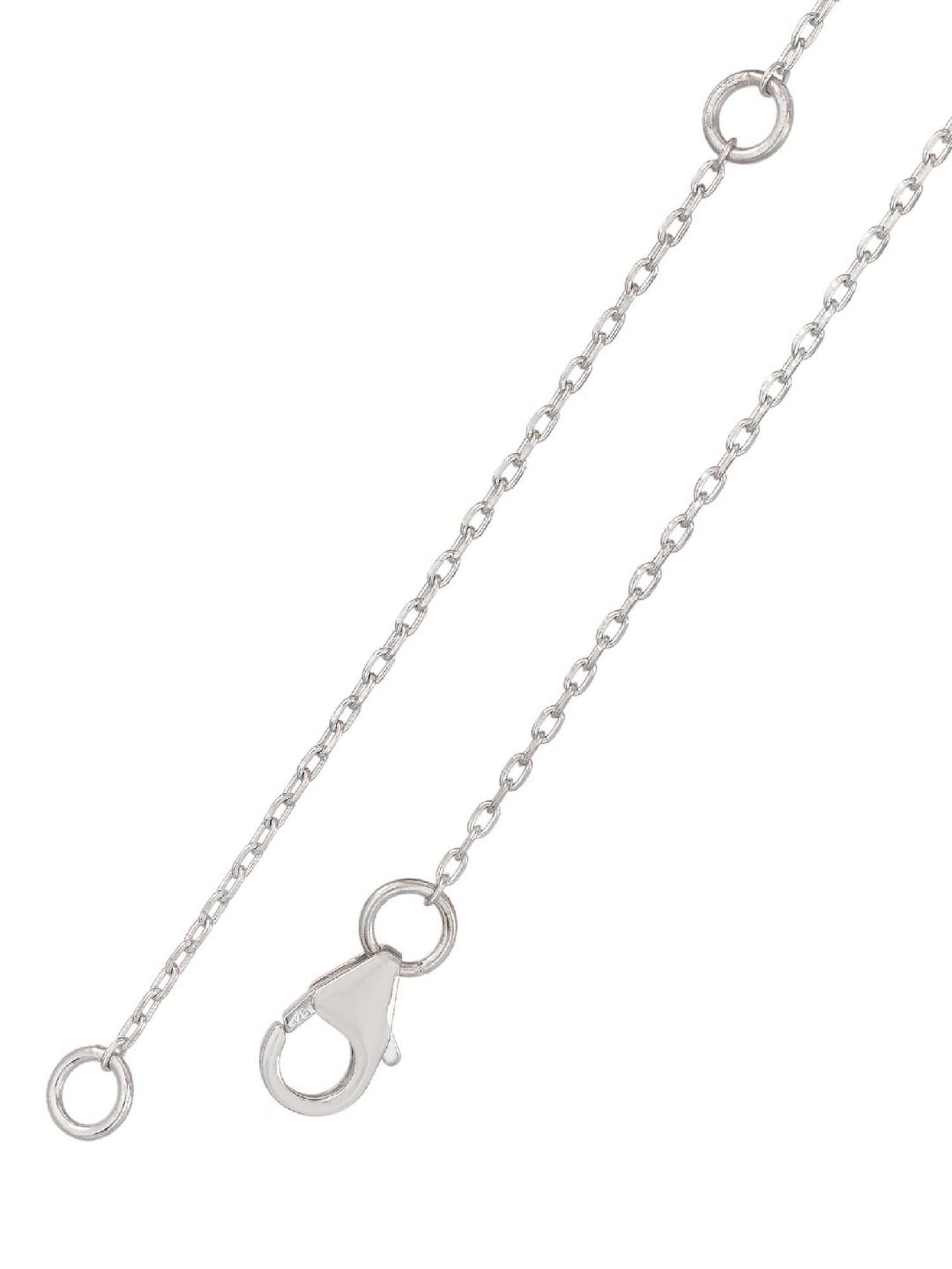 Ornate Jewels 92.5 Sterling Silver Red Ruby Solitaire Pendant with Chain Necklace