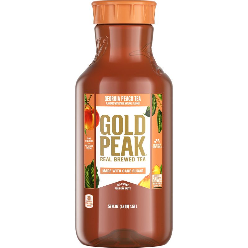 Gold Peak Peach Flavored Iced Tea Drink - 52 fl oz