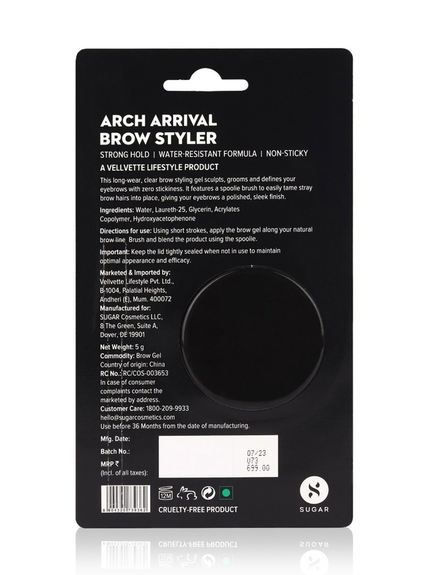 Bella Vita Organic Grow Brow Eyebrows & Eyelash Hair Growth & Volume Oil - 12 ml