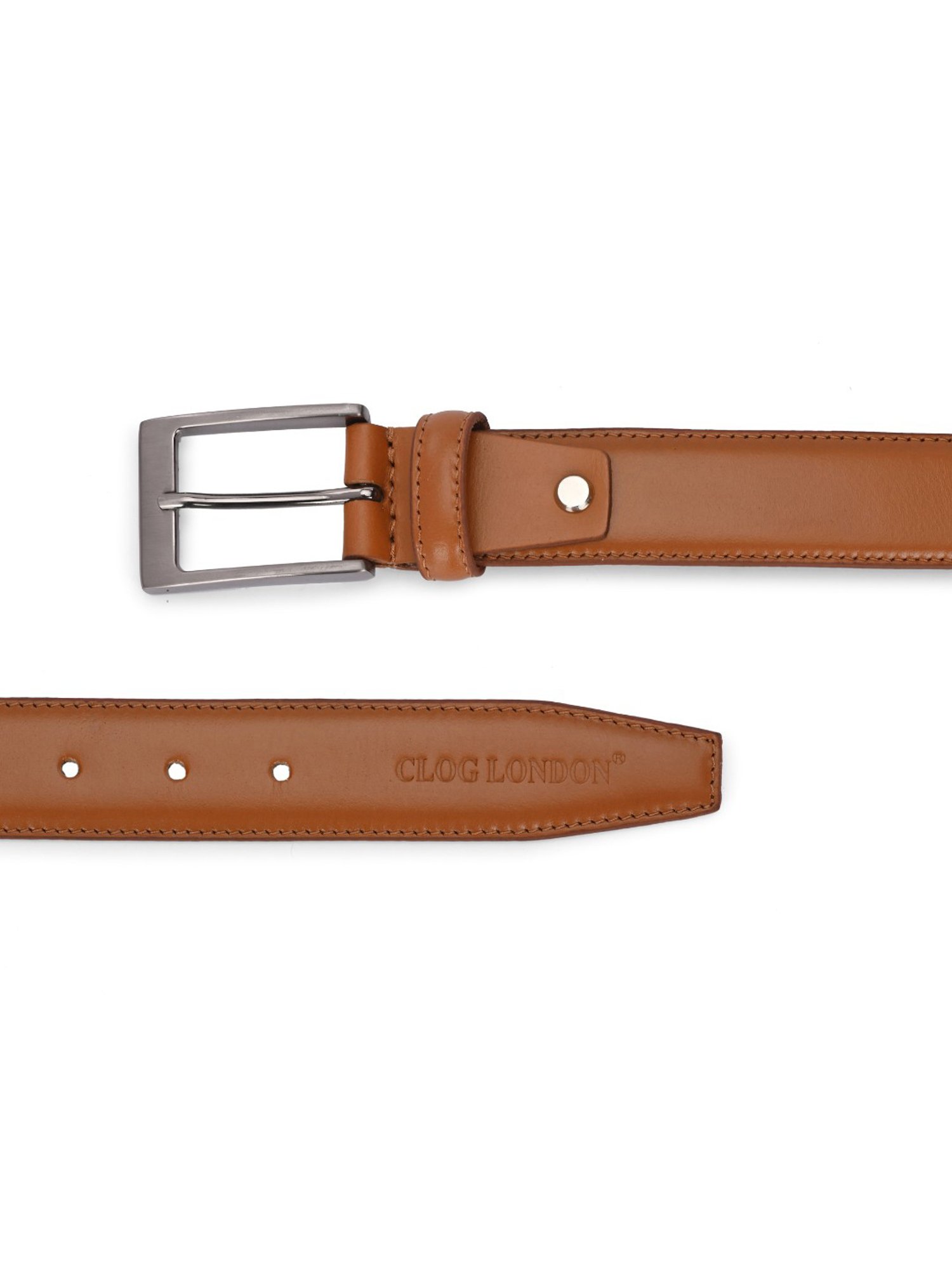 Clog London Tan Leather Formal Belt