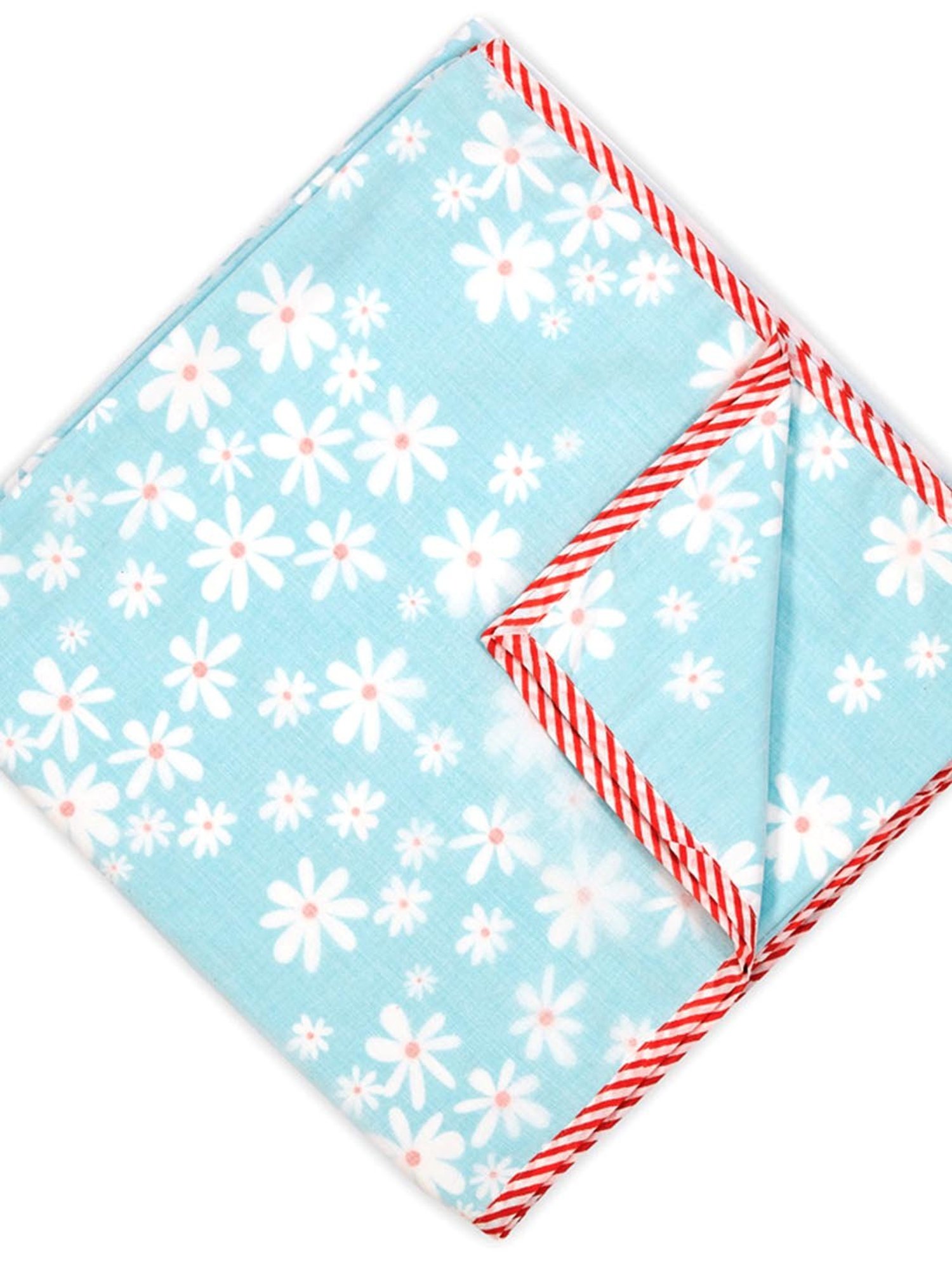 Nigh Nigh Daisy Sky Blue Cotton 70 TC Toddlers Dohar - Set of 1