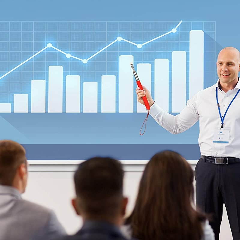 Pieces Retractable Teacher Pointer Telescopic Teaching Pointer Presenter Whiteboard Pointer and Lanyards with 6 Pieces Extra Felt Nibs for Teachers Presenter, Extends Design (39 Inches)