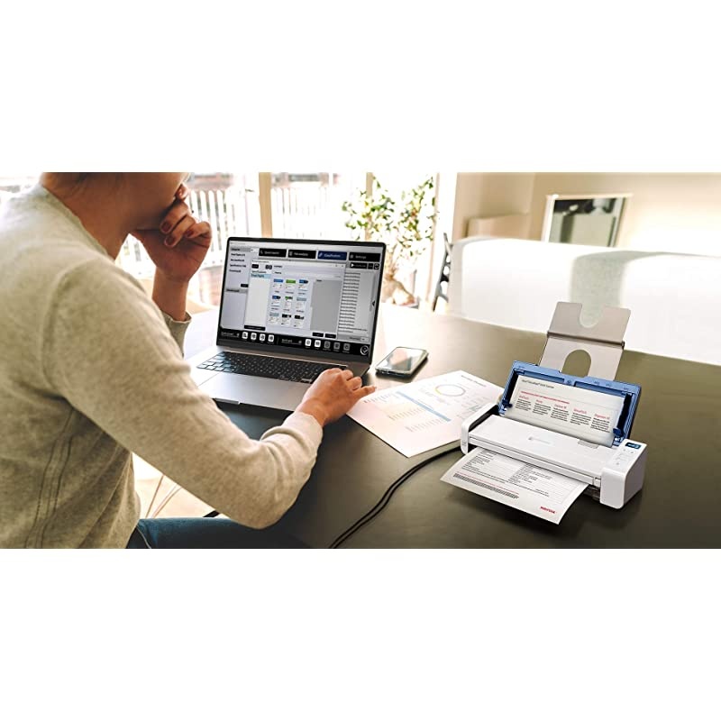 Duplex Portable Document Scanner, Duplex Portable Scanner, Blue & White