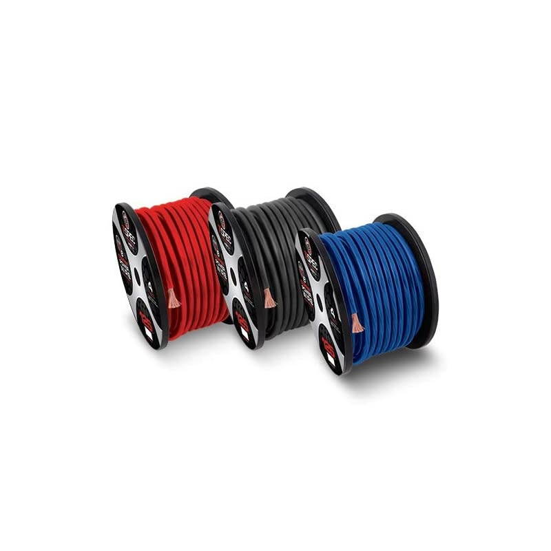 1-0 Awg 50Ft Blue Ofc Power Wire - V8Gt Series,Power Wire V8GT Series (V8GT10B-50)