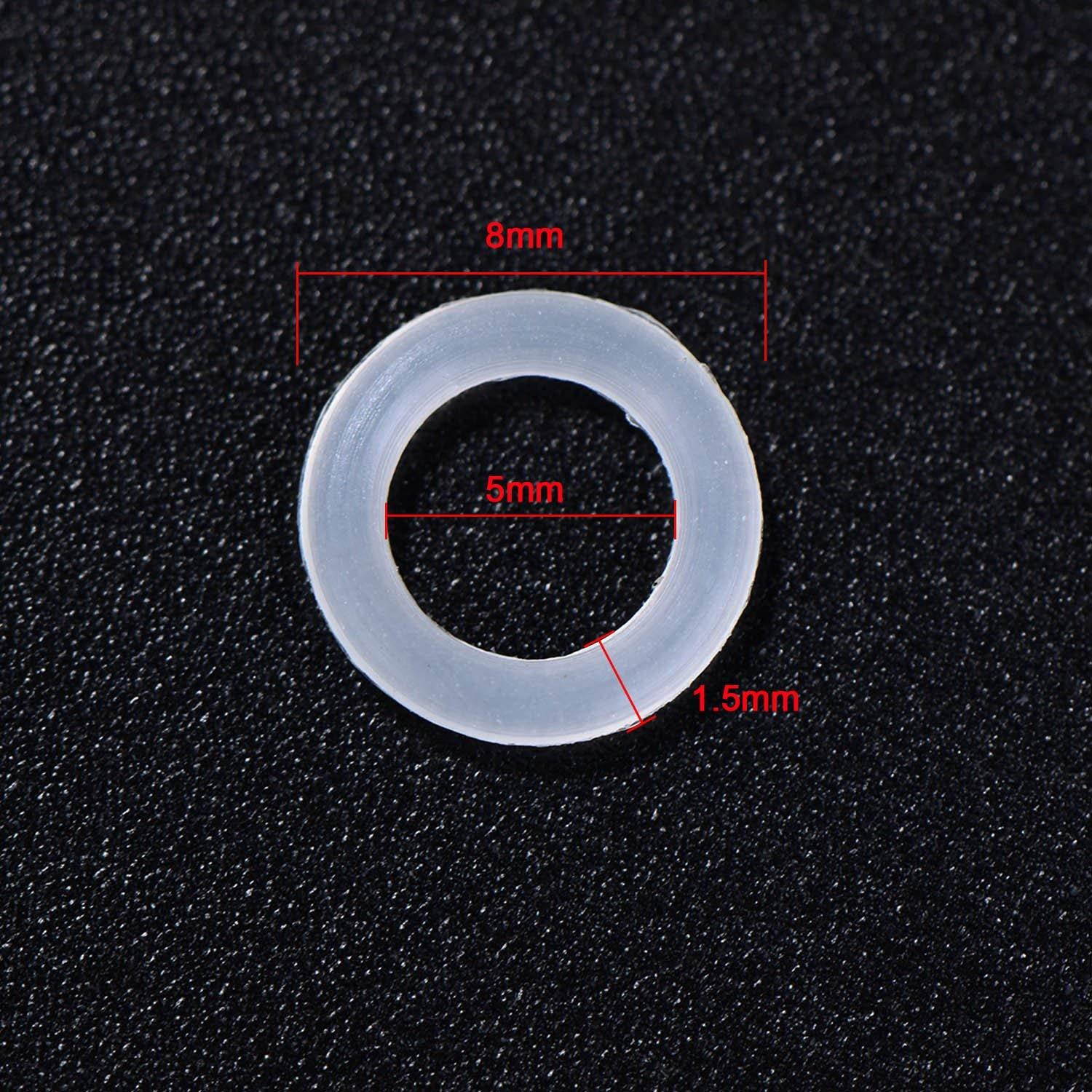 Sumind 200 Pieces Rubber Rings Clear Seal O-ring Rubber Keyboard Dampeners with Plastic Storage Box for Cherry MX Switch Keyboard and Mechanical Keyboard Keys