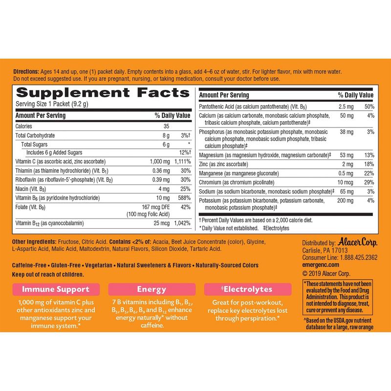 Emergen-C Dietary Supplement Drink Mix - Tropical - 30ct