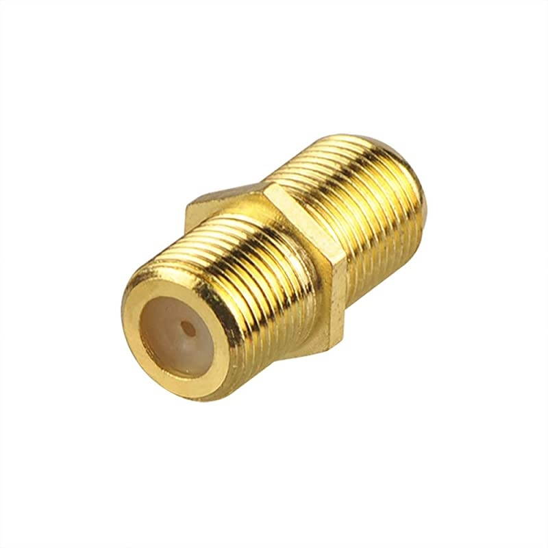 Gold Plated FType Coaxial RG6 ConnectorCable Extension Adapter Connects Two Coaxial Video Cables Support Comcast