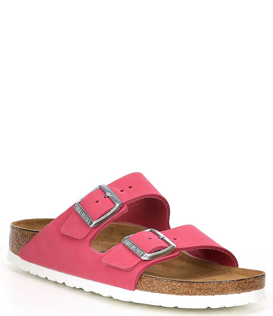 Birkenstock Women's Arizona Soft Footbed Nubuck Suede Double Buckle Sandals