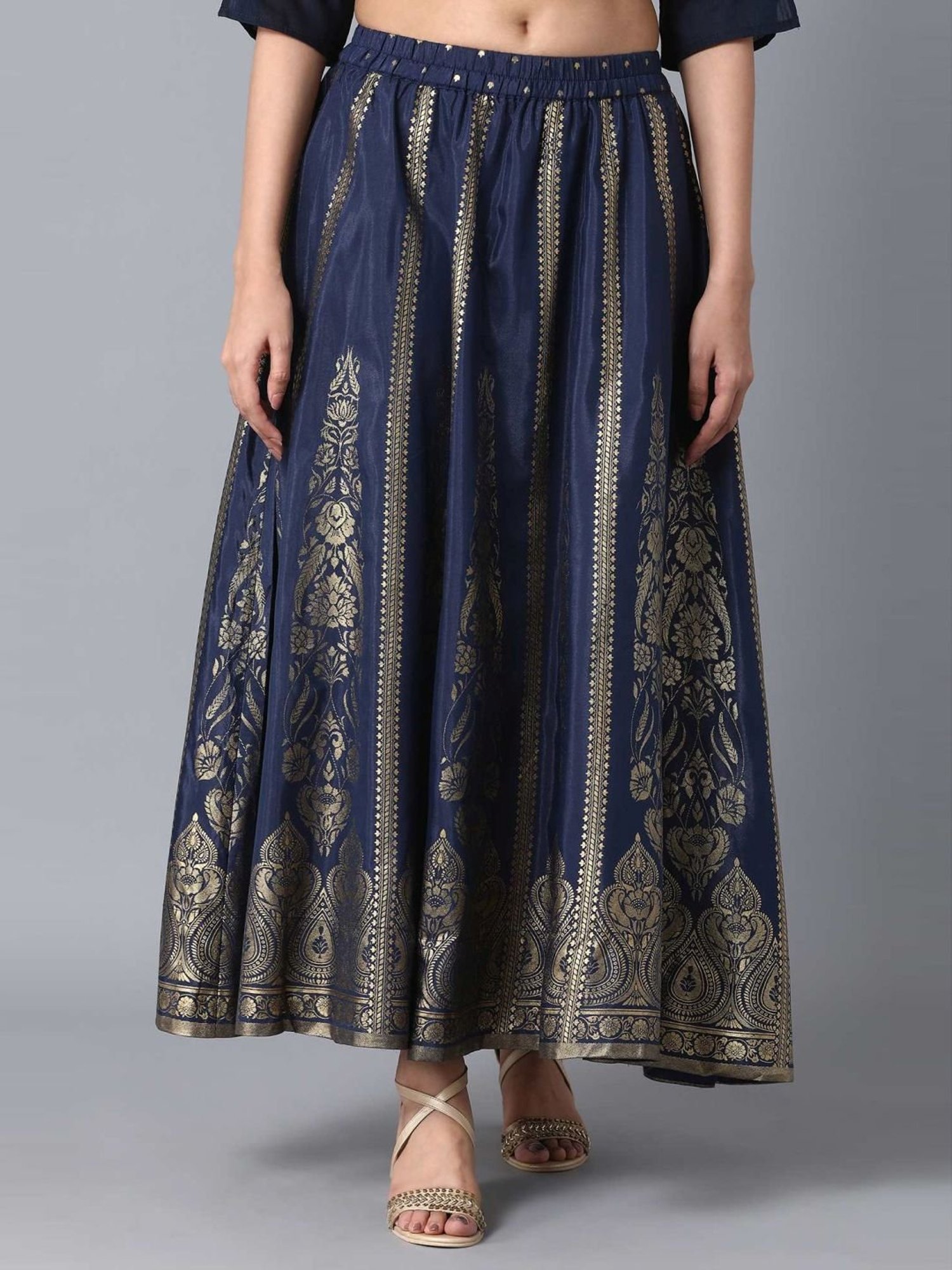 Elleven Navy Printed Skirt