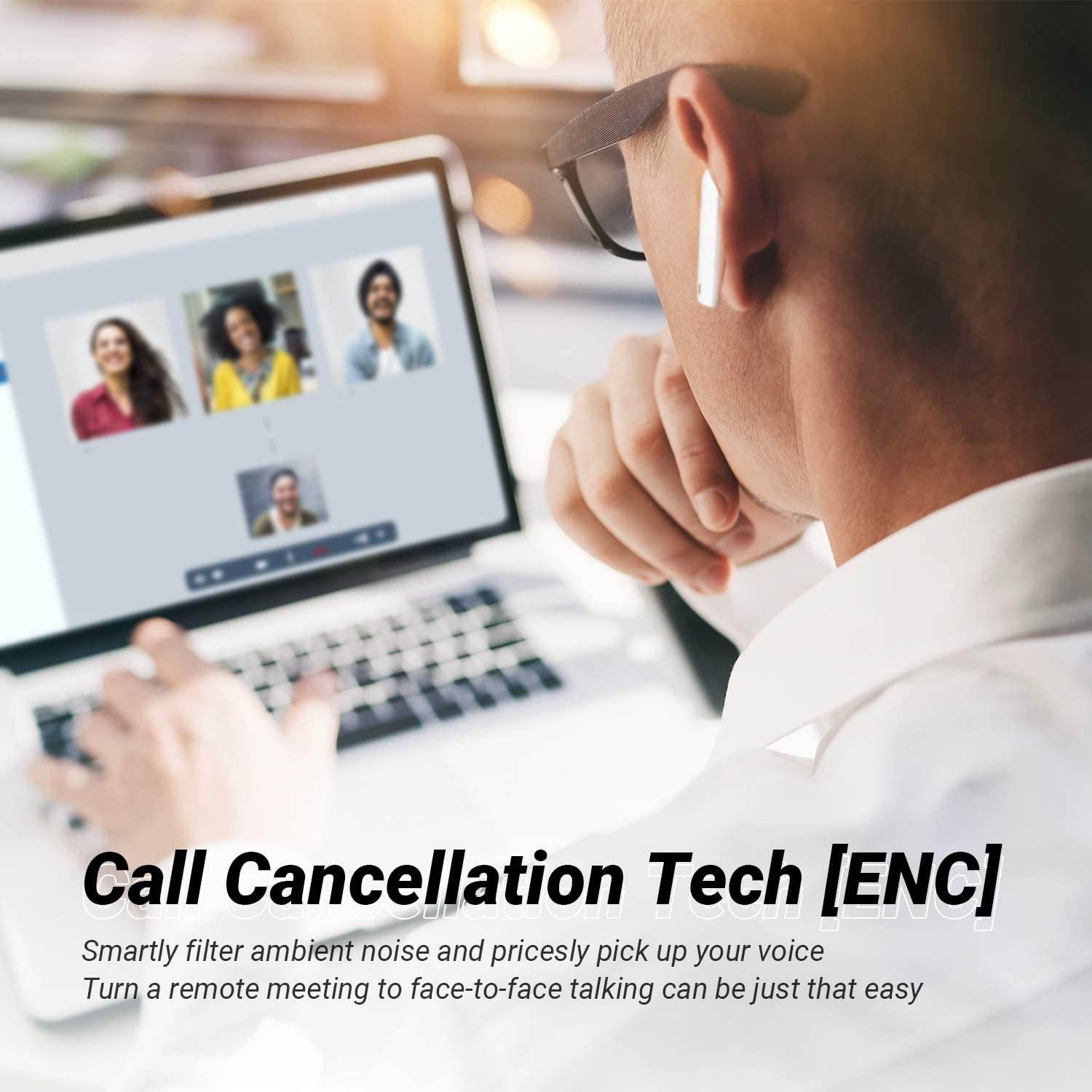 ENACFIRE T1 Wireless Earbuds Bluetooth 5.0 Earbuds 42H Playtime Qualcomm AptX Lossless Audio ENC Call Cancellation 4 Misc Built-in Type-C Ultra-Lightweight IPX8 Waterproof Bluetooth Earbuds