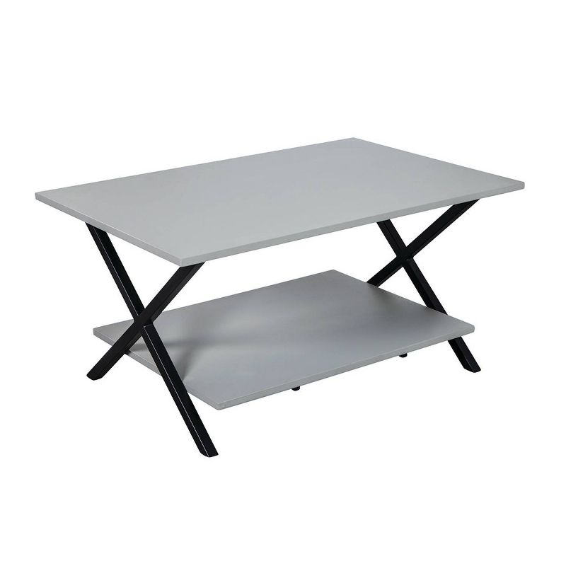 36" Slade Coffee Table with End Table and TV/Sofa Console Table Gray - Alaterre Furniture