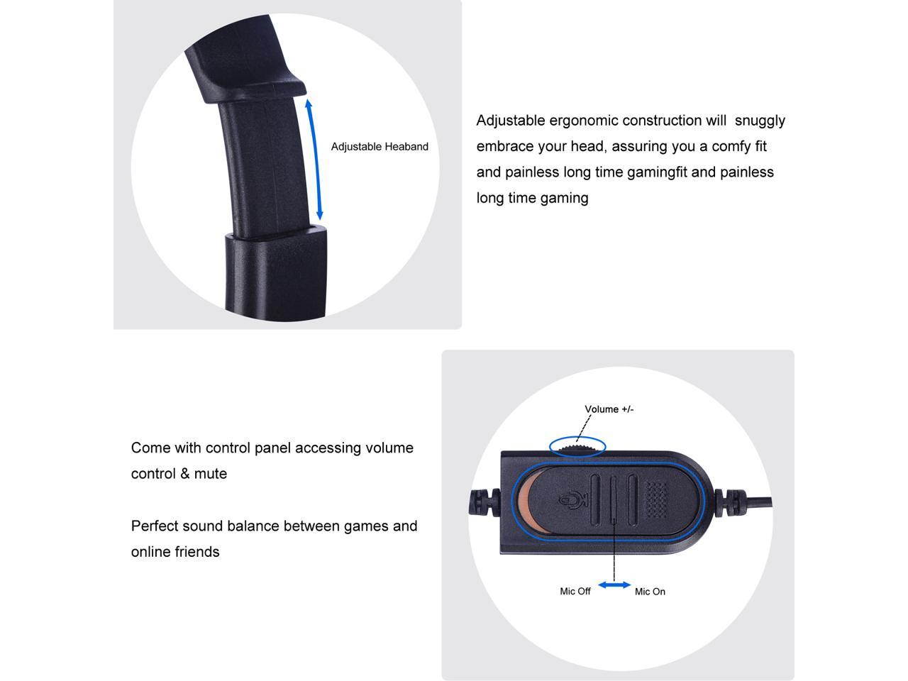 Ackmioxy PS4 Unilateral Headset 3.5mm Wired Traffic Chat Online Gaming One Ear Headphone with Microphone for Playstation 4, PS4 Pro, PS4 Slim, Nintendo Switch, Laptop, Xbox One S X(Extra Adapter Neede