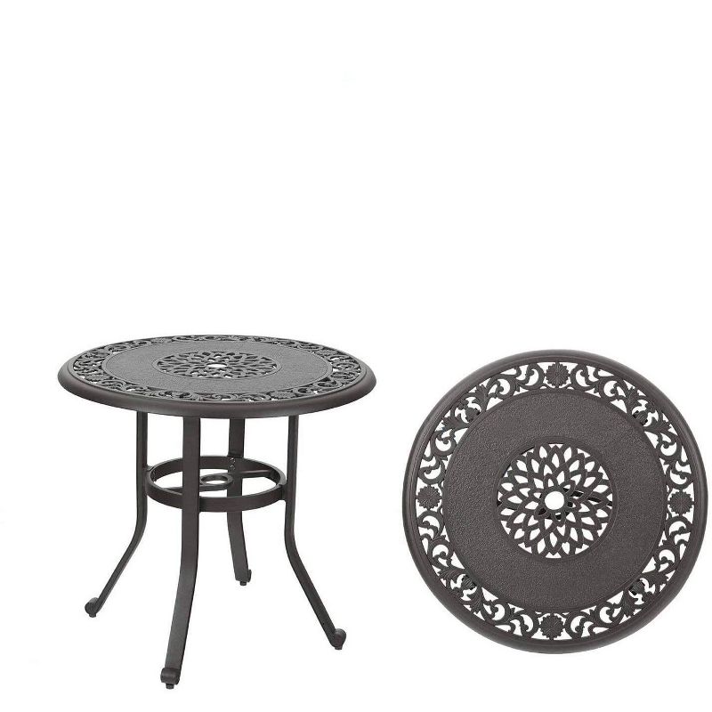 4-Person Rockshire Rectangle Pub Table - Natural and Black - Aiden Lane