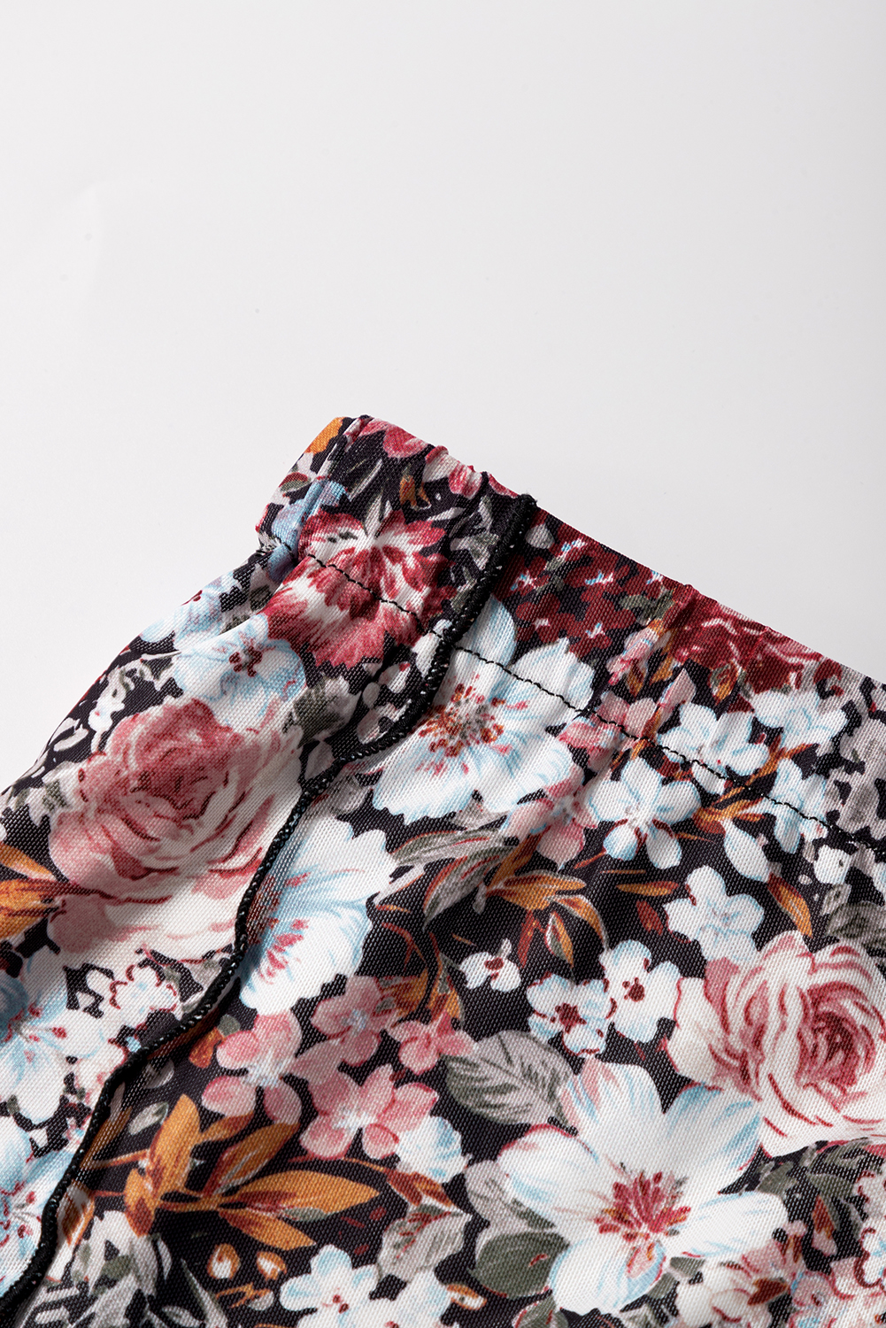 Brown Allover Floral Print Bohemian High Waist Maxi Skirt