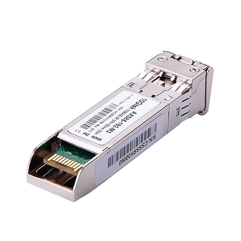 SFP+ Transceiver, 10G 850nm MMF, up to 300 Meters, Compatible with Cisco SFP-10G-SR, Meraki MA-SFP-10GB-SR, Ubiquiti UF-MM-10G, Mikrotik, Netgear, D-Link, Supermicro, TP-Link and More.