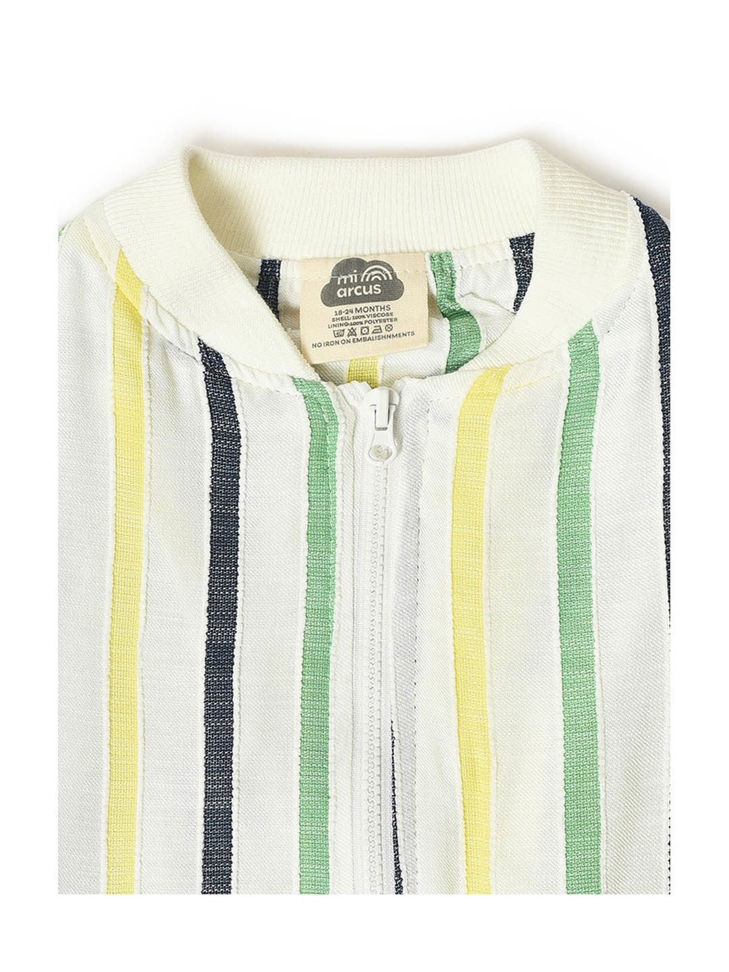 MiArcus Kids Cream Striped Jacket