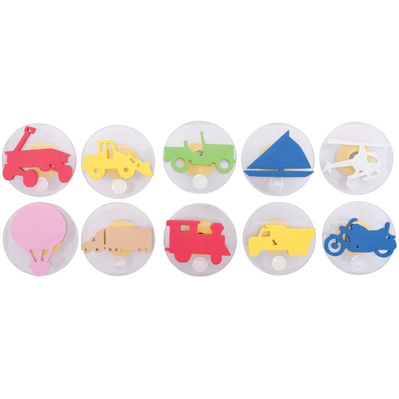 Ready 2 Learn Giant Stampers - Transportation Vehicles - Set of 10