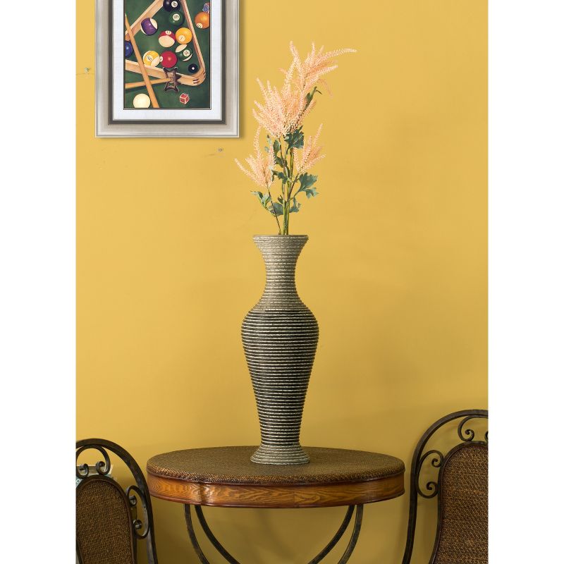 Uniquewise Artificial Rattan Weaved Wire Design Tabletop Accent Decorative Vase 23 Inch High