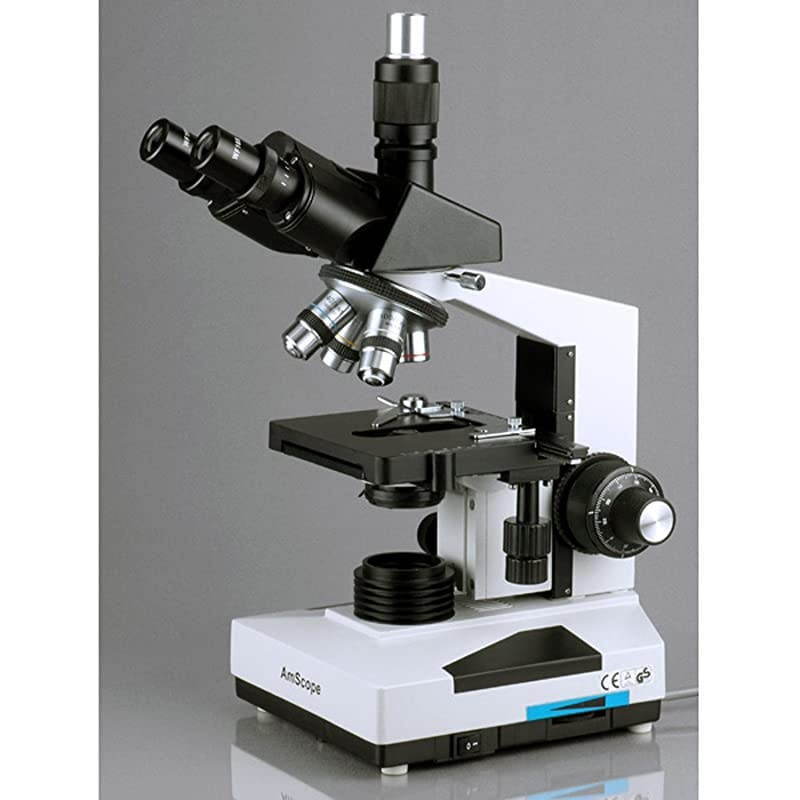 40X-2000X LED Trinocular Biological Compound Microscope, White, T490B-LED