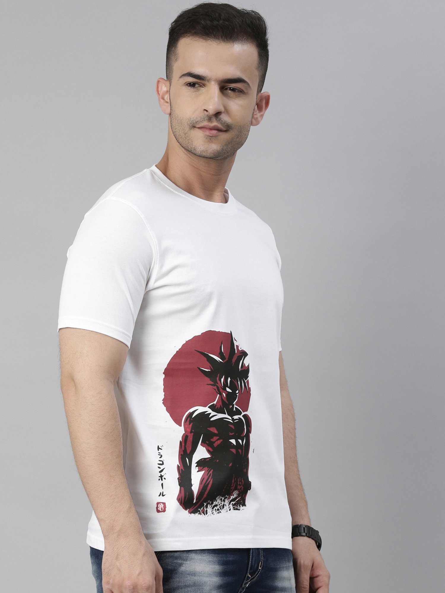 Bushirt White Cotton Crew T-Shirt