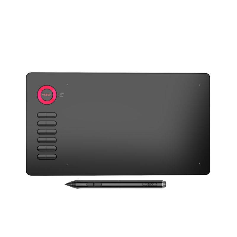 VEIKK Drawing Tablet A15 Graphic Tablet 10x6 inches Digital Drawing Tablet with 8192 Induction Levels 5080 LPI Red Button