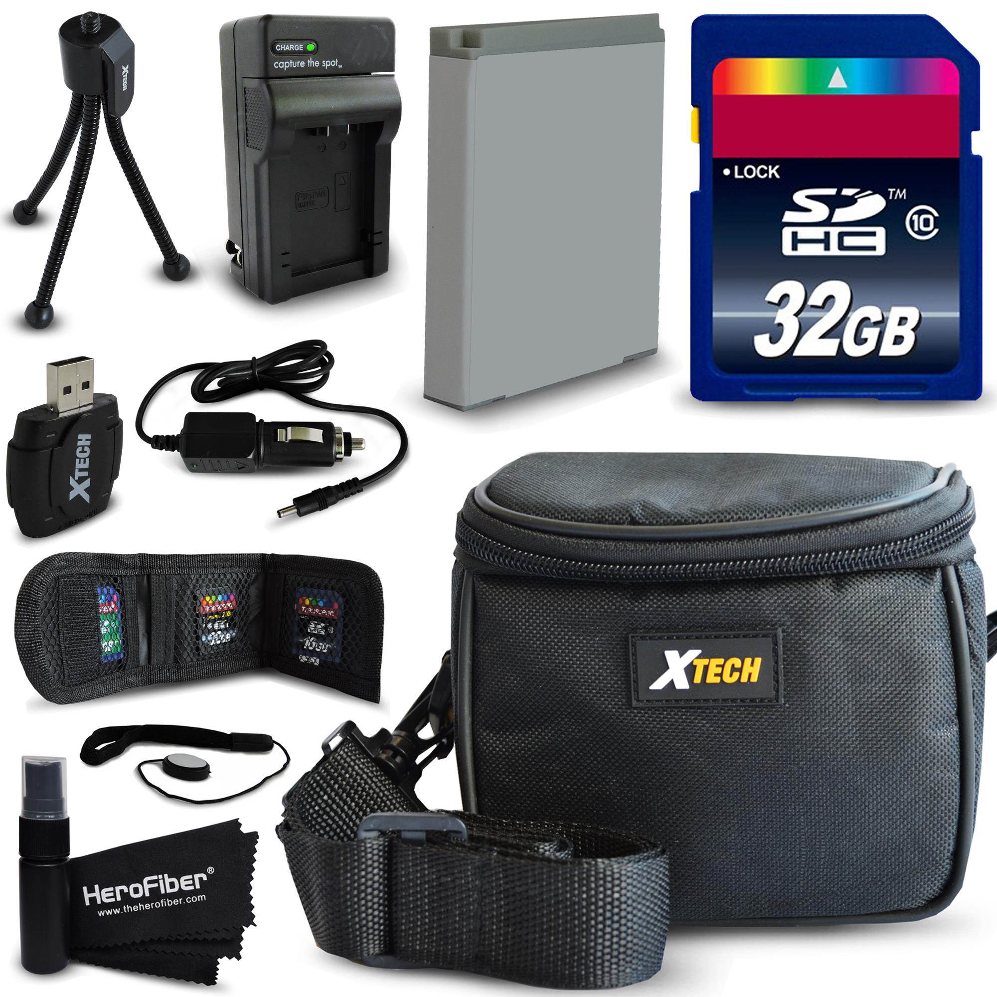 32GB Accessories Kit for Sony Cyber-shot DSC-HX80, HX90V, RX1 R II, RX100 IV, RX100 III, WX500, WX350, HX400V, H400 includes: 32GB Memory Card + NP-BX1 / Charger + Padded Camera Case / Bag + More