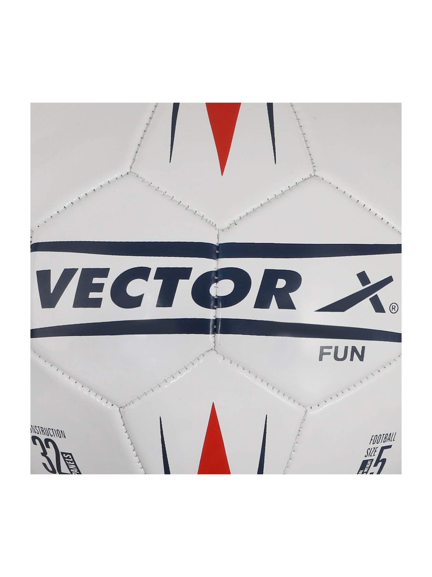Vector X White & Red Football - Size 3